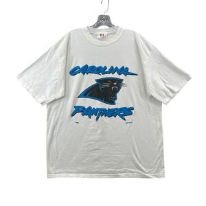Dodger Carolina Panthers T-Shirt Men XL White Vintage 1995 NFL Football Made USA